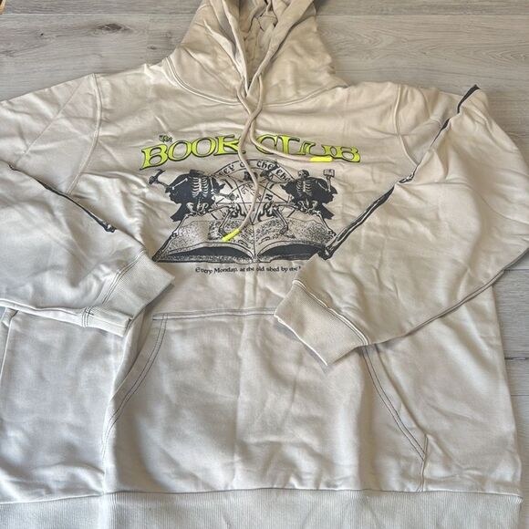 Sorry! Adult's The Sorry Boys The Book Club‎ Graphic Hoodie AR8 Beige 2XL NWT - Picture 7 of 8